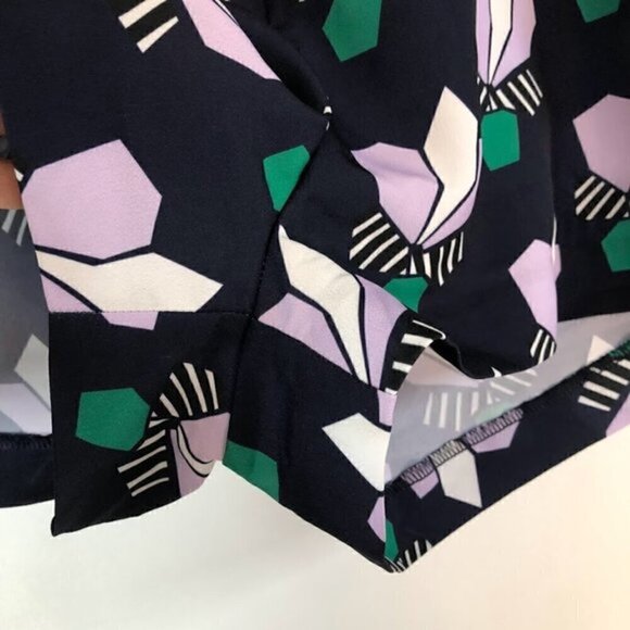 Anthropologie x Mare Mare Blue Lotus Print Floral Flat Chino Mini Shorts Size XS - Picture 5 of 14